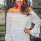 Sweet Caroline Dot Off the Shoulder Tunic Top