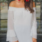 Sweet Caroline Dot Off the Shoulder Tunic Top
