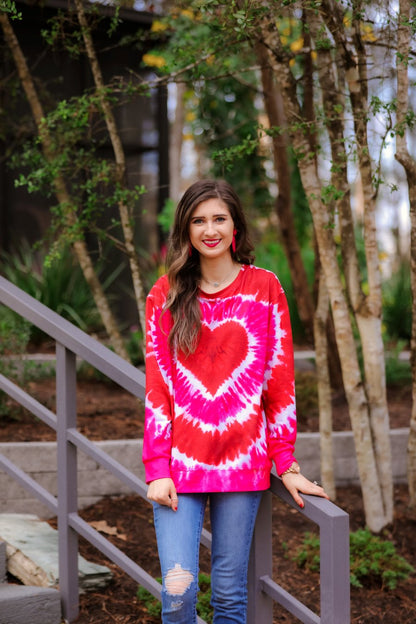Tie Dye Heart Top