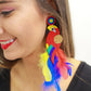 Back In Brazil Parrot Earrings