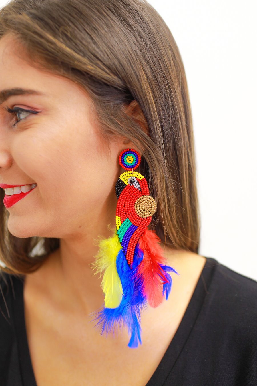Back In Brazil Parrot Earrings