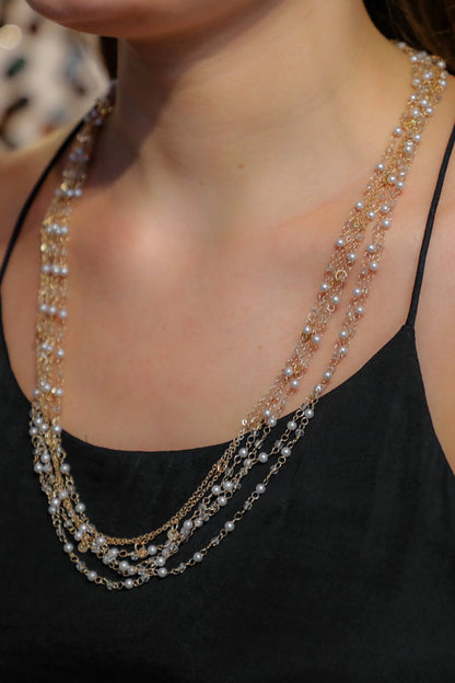 Girls Love Pearls Layered Necklace