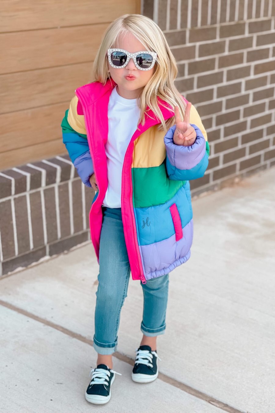 Kid's Rainbow Puffer Jacket