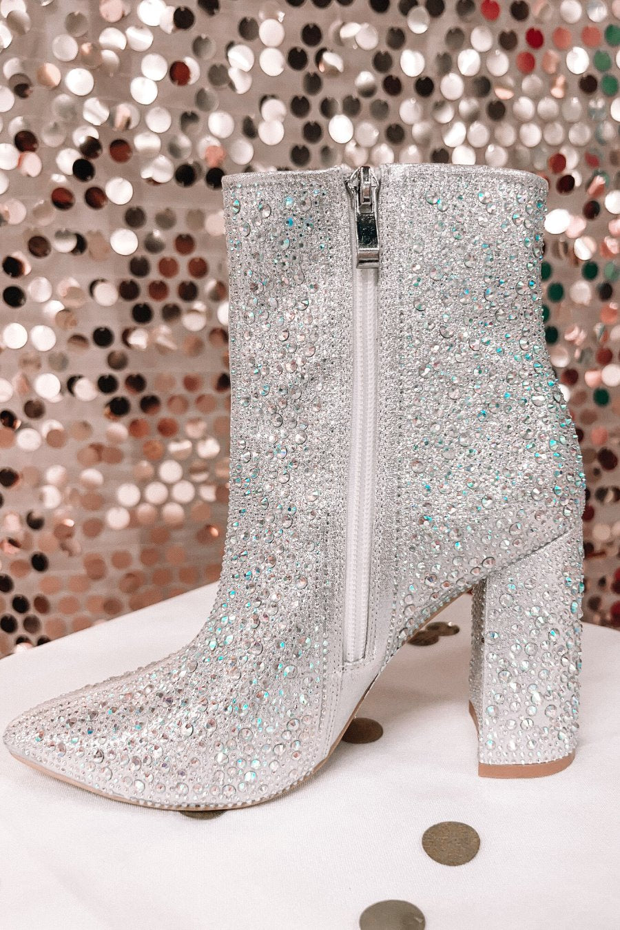 Dripping In Rhinestones Booties - Jess Lea Wholesale