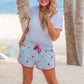 Stars And Stripes Drawstring Everyday Shorts