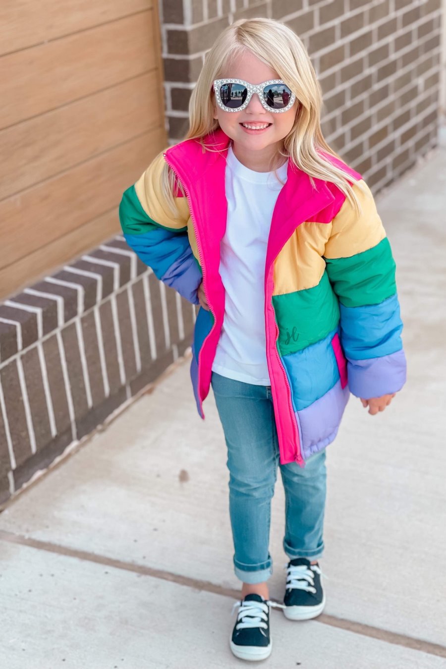 Kid's Rainbow Puffer Jacket