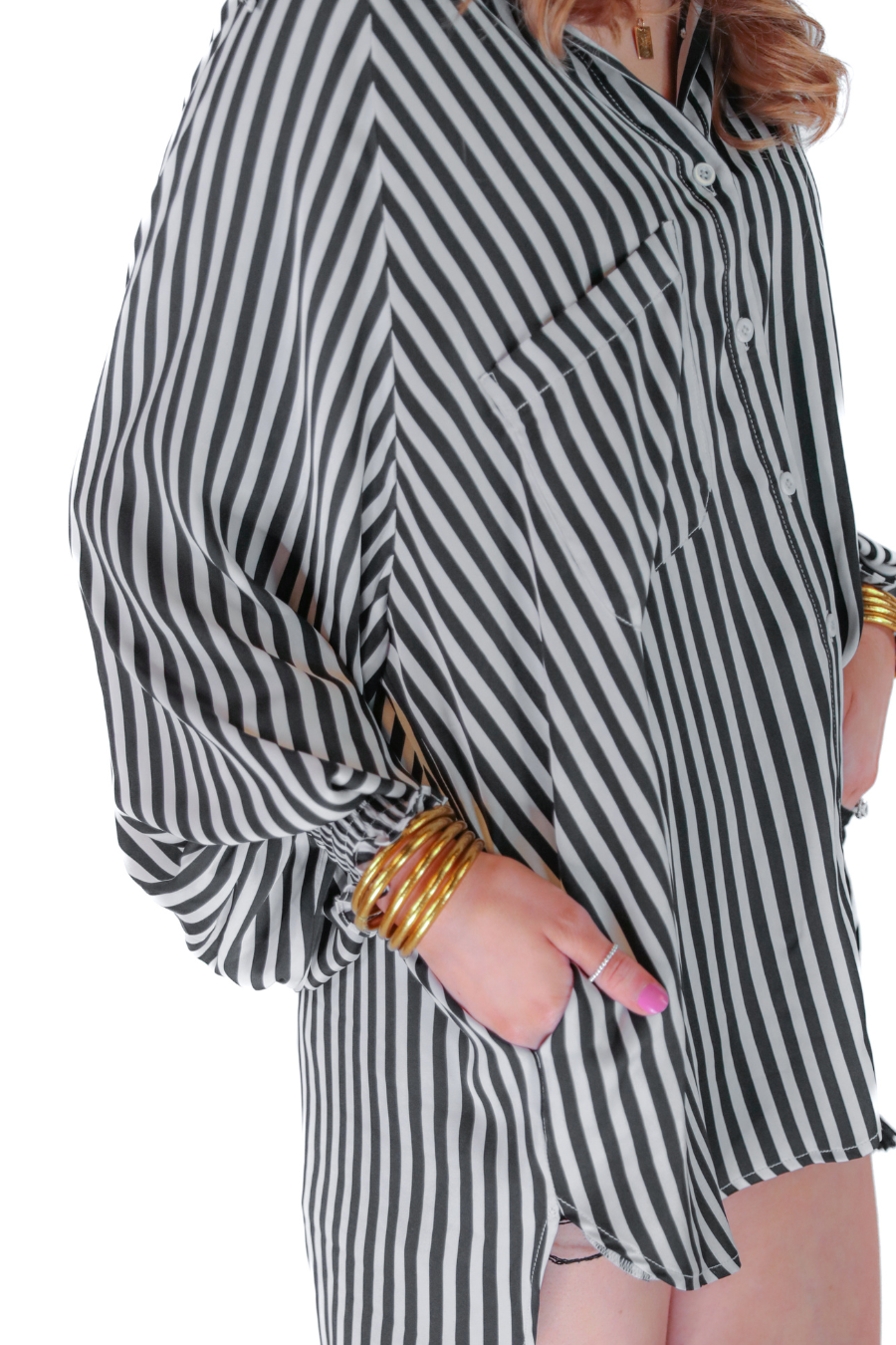 IMPERFECTIONS-Connor Striped Smocked Top - Jess Lea Wholesale