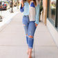 Kylan Color Block Pocket Top