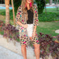 Splash Of Color Leopard Kimono