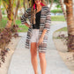 Get In Line Striped Leopard Kimono