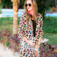 Splash Of Color Leopard Kimono