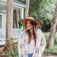 Magnolia Plaid Faux Fur Jacket