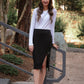 Kelley Ribbed Pencil Skirt