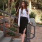 Kelley Ribbed Pencil Skirt