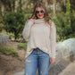 Walker Cowl Neck Waffle Top