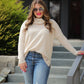 Walker Cowl Neck Waffle Top
