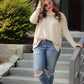 Walker Cowl Neck Waffle Top