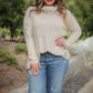 Walker Cowl Neck Waffle Top