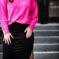 Kelley Ribbed Pencil Skirt