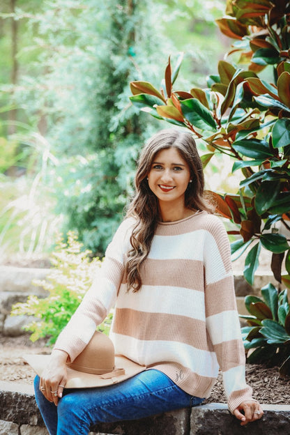 Coffee Run Striped Sweater