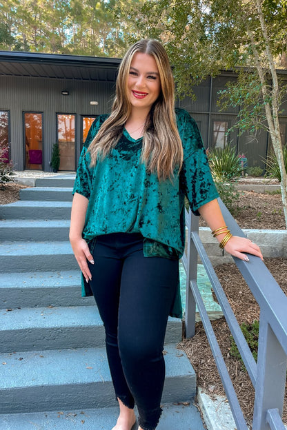 Grand Entrance Velvet Tunic Top