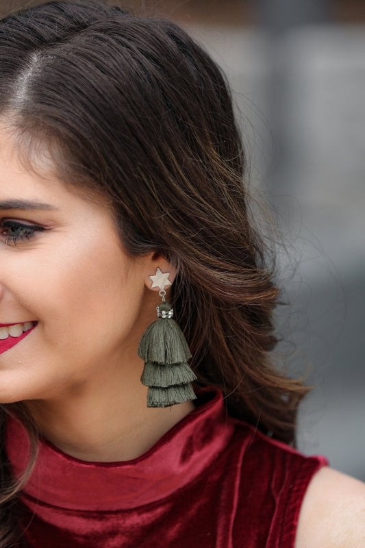 Tis The Season Tassel Earrings