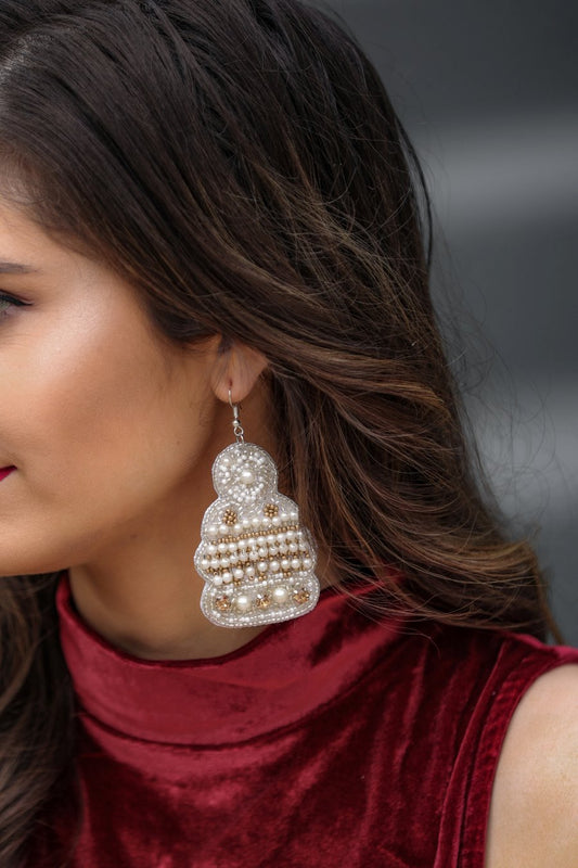 Feeling Frosty Beanie Earrings