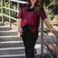 Grand Entrance Velvet Tunic Top