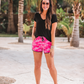On The Hunt Pink Camo Drawstring Everyday Shorts