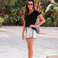 Luxury Getaway Marble Drawstring Everyday Shorts