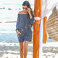 Laguna Beach Striped Off The Shoulder Romper