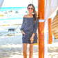 Laguna Beach Striped Off The Shoulder Romper