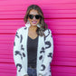 Felix Fuzzy Snow Leopard Cardigan