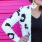 Felix Fuzzy Snow Leopard Cardigan