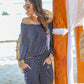 Laguna Beach Striped Off The Shoulder Romper