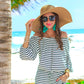 Laguna Beach Striped Off The Shoulder Romper
