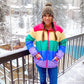 Adult Rainbow Puffer Jacket - Jess Lea Wholesale