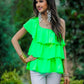 Out In The Sun Ruffle Top