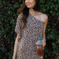 Let’s Talk Leopard One Shoulder Maxi Dress
