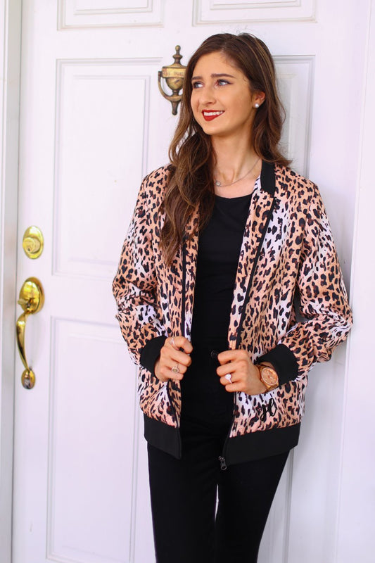 Hudson Leopard Bomber Jacket