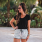 Luxury Getaway Marble Drawstring Everyday Shorts