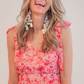 Sage Floral Ruffle Maxi Dress
