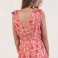 Sage Floral Ruffle Maxi Dress