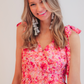 Sage Floral Ruffle Maxi Dress