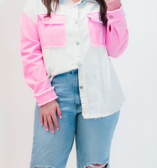 Abigail Color Block Denim Jacket