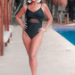 On A Yacht Mesh Swimsuit
