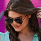 Showstopper Studded Aviator Sunglasses