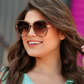 Manhattan Scalloped Framed Sunglasses