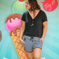 Blurred Lines Striped Drawstring Everyday Shorts