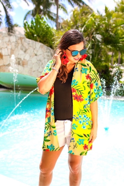 Walking On Sunshine Floral Kimono